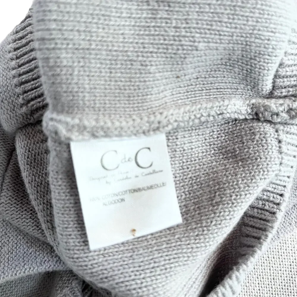 C de C girls light gray cotton cardigan sweater 12 months